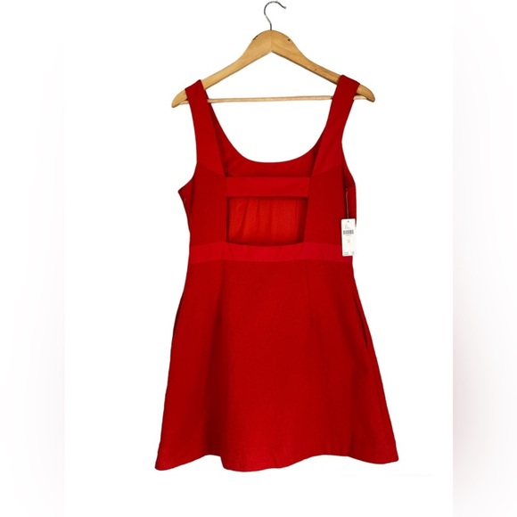 Anthropologie Maeve Sleeveless Scoop-Neck Mini Cocktail Dress Red size 10 - Picture 6 of 13